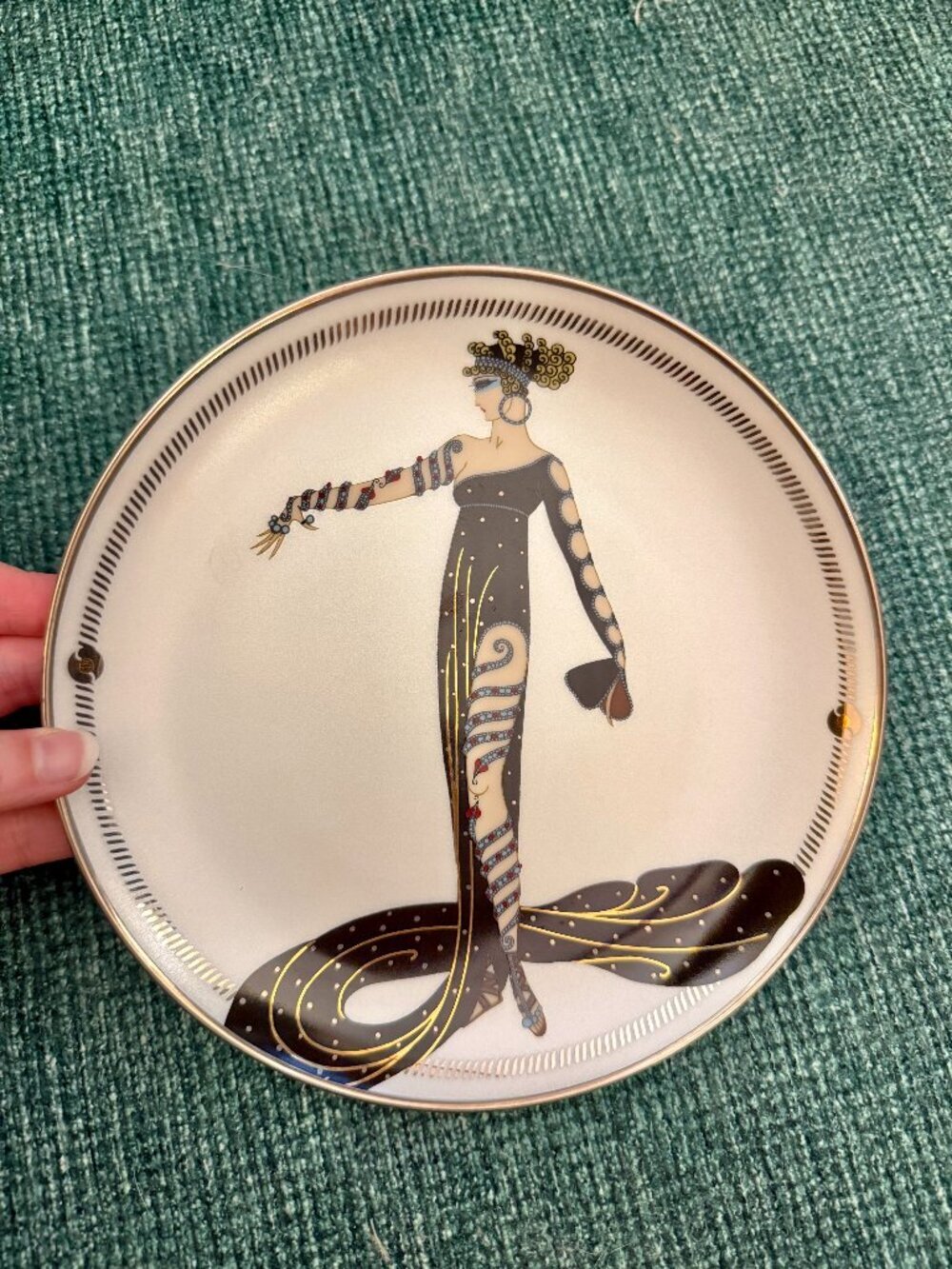House of Erté La Merveilleuse Franklin Mint Limited Edition Display Plate